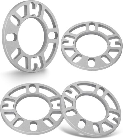 EVIL ENERGY 4X(98-120mm) / 5X(100-120mm) فواصل عجلات عالمية، سمك 10 مم مع تجويف محور 78 مم، PCD متعدد 4x100، 4x108، 4x110، 5x114.3، 5x4.5، 5x120، غير محوري 4 قطع فضية in Kuwait