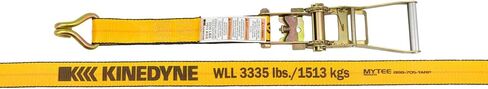 Mytee Products Kinedyne 10 Pack Ratchet Tie-Down Straps with Wire Hook, 2"x30' Yellow Ratchet Strap 10,000 Lbs Breaking Strength Heavy Duty Tie Down Ratchet Straps for Flatbed, Truck, Trailers Pickup in Kuwait