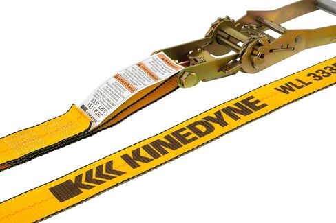 Mytee Products Kinedyne 10 Pack Ratchet Tie-Down Straps with Wire Hook, 2"x30' Yellow Ratchet Strap 10,000 Lbs Breaking Strength Heavy Duty Tie Down Ratchet Straps for Flatbed, Truck, Trailers Pickup in Kuwait