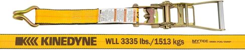Mytee Products Kinedyne 10 Pack Ratchet Tie-Down Straps with Wire Hook, 2"x30' Yellow Ratchet Strap 10,000 Lbs Breaking Strength Heavy Duty Tie Down Ratchet Straps for Flatbed, Truck, Trailers Pickup in Kuwait