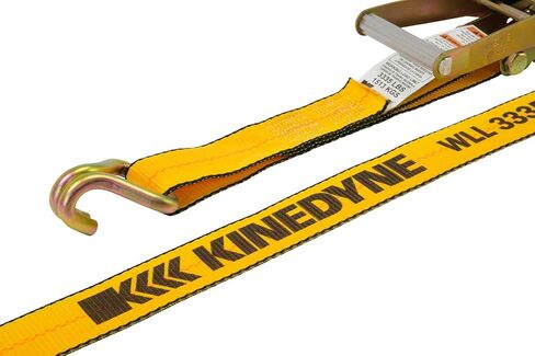 Mytee Products Kinedyne 10 Pack Ratchet Tie-Down Straps with Wire Hook, 2"x30' Yellow Ratchet Strap 10,000 Lbs Breaking Strength Heavy Duty Tie Down Ratchet Straps for Flatbed, Truck, Trailers Pickup in Kuwait