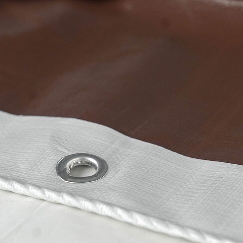 Watershed Innovations HydraTarp 20 Ft. X 30 Ft. Premium Heavy Duty Waterproof Tarp - 18mil Thick - White/Brown Reversible Tarp with D-Rings in Saudi Arabia