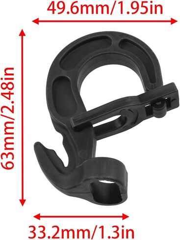 Lovelysp Plastic Shock Cord Hooks Elastic Plastic Shock Cords Bungee Cord Hooks for 1/4 "and 3/8" Bungee Cords (Black) 12pcs in Saudi Arabia