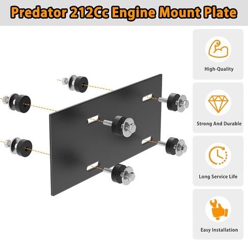 212Cc Engine Mount Plate with Bolts Compatible with Harbor Freight Predator Engine 212cc 6.5hp in Saudi Arabia