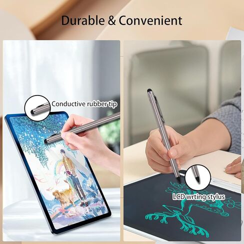 2pcs Replacement Stylus Drawing Pens for LCD Writing Tablet Metal Stylus Pens for 8Inch10Inch Drawing Tablet Memo Doodle Board in Saudi Arabia