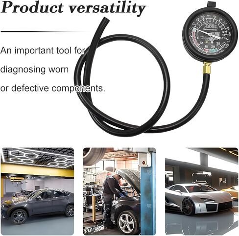 Car Fuel Pump and Vacuum Tester Gauge, 9PCS Vehicle Carburetor Pressure Diagnostics Leakage Tool Kit, Automotive Fuel Pump Testing Meters, Universal for SUV Sedan Truck in Saudi Arabia