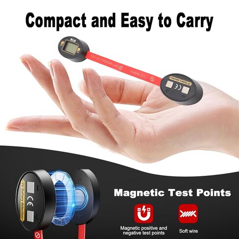 Geevorks LCD Battery Voltage Tester Digital Battery Tester LCD Display Battery Level Detector for 1.2V 4.8V AA AAA C D 9V Button Batteries with No Built in Power Needed in Kuwait