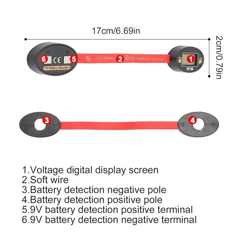 Geevorks LCD Battery Voltage Tester Digital Battery Tester LCD Display Battery Level Detector for 1.2V 4.8V AA AAA C D 9V Button Batteries with No Built in Power Needed in Kuwait