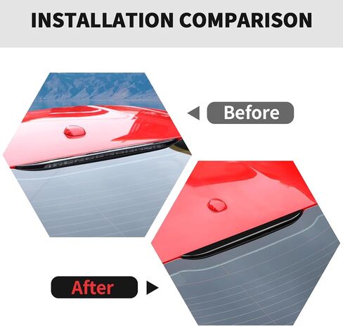 RT-TCZ Smoked Black Third 3rd Brake Light Cover High Mount Stop Lamp Cover Trim Exterior Accessories for Ford Mustang 2015-2025 in Kuwait
