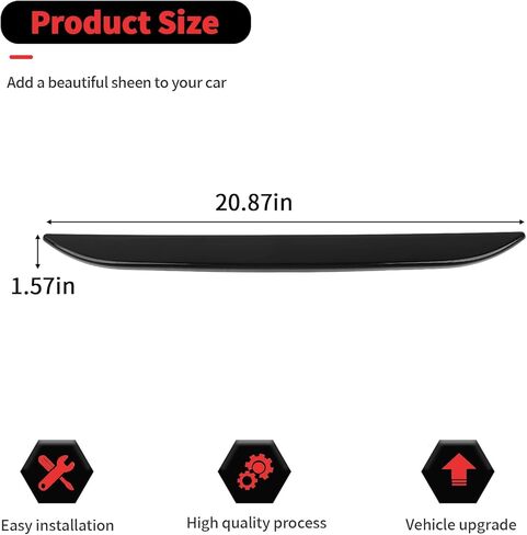 RT-TCZ Smoked Black Third 3rd Brake Light Cover High Mount Stop Lamp Cover Trim Exterior Accessories for Ford Mustang 2015-2025 in Kuwait