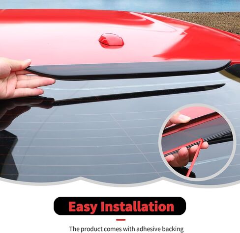 RT-TCZ Smoked Black Third 3rd Brake Light Cover High Mount Stop Lamp Cover Trim Exterior Accessories for Ford Mustang 2015-2025 in Kuwait