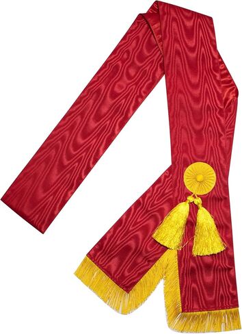 Premium Quality Order of Amaranth Sash (unlined), Red Moire Ribbon: OES Sashes in Saudi Arabia