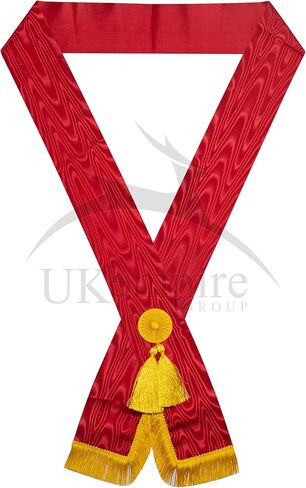 Premium Quality Order of Amaranth Sash (unlined), Red Moire Ribbon: OES Sashes in Saudi Arabia