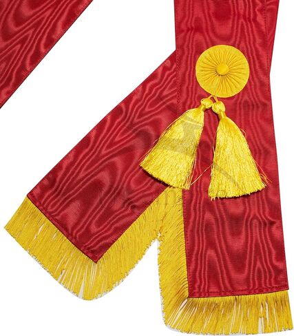 Premium Quality Order of Amaranth Sash (unlined), Red Moire Ribbon: OES Sashes in Saudi Arabia
