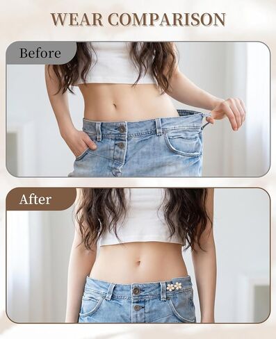 22 PCS Pant Waist Tightener, Pearl Buttons Pins Pants Clips to Tighten Waist, Waistband Jean Waist Cincher Clip for Clothing Dresses Skirts in Saudi Arabia