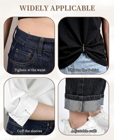 22 PCS Pant Waist Tightener, Pearl Buttons Pins Pants Clips to Tighten Waist, Waistband Jean Waist Cincher Clip for Clothing Dresses Skirts in Saudi Arabia