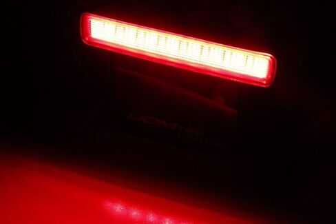 iJDMTOY Dark Smoked Lens Race Car Style LED Strobe Third Brake Lamp w/Behind Spare Tire Relocation Brackets, Compatible With Jeep 2018-up Wrangler JL in Kuwait