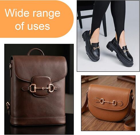 8 Pcs Gold Horse Bit Buckle, 2 Size D Ring Snaffle Bit Buckles, Double Silk Scarf Buckle Ring for DIY Snaffle Bit Horse Jewelry Loafer Shoes Decoration in Saudi Arabia