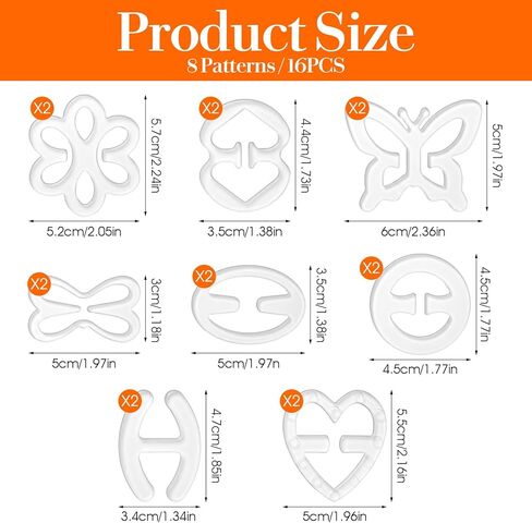 16 Pack Bra Strap Clips, Bra Strap Holders for Slipping, Anti-Slip Racerback Converters, Buckles Conceal Straps Strap Holders for Slipping for Dresses Shirts Sports Tops (Clear) in Saudi Arabia