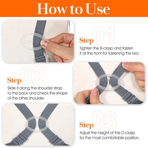 16 Pack Bra Strap Clips, Bra Strap Holders for Slipping, Anti-Slip Racerback Converters, Buckles Conceal Straps Strap Holders for Slipping for Dresses Shirts Sports Tops (Clear) in Saudi Arabia