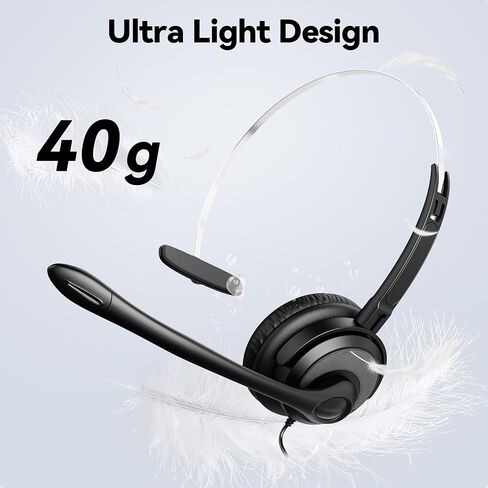 Voistek Cisco Phone Headset,RJ9 MonoTelephone Headset with Microphone Compatible with Cisco 7940,7942,7945,7960,7962,7965,7811,7821,8811,8841,8845,8851 Landline Phones in Kuwait