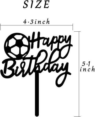 Soccer Cake Topper Acrylic Topper for Soccer Birthday Party Sports Theme Birthday Party in Saudi Arabia