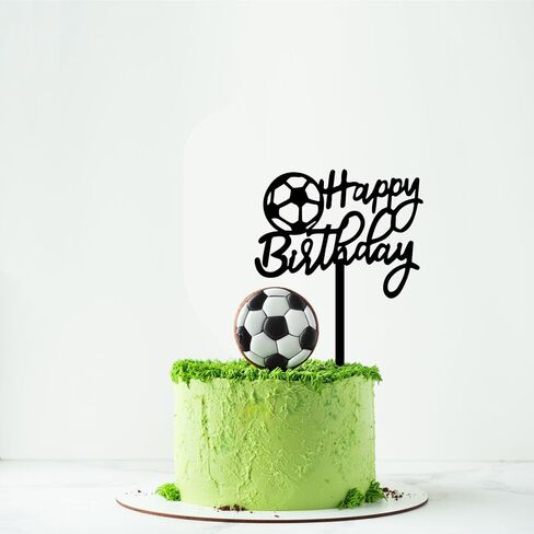 Soccer Cake Topper Acrylic Topper for Soccer Birthday Party Sports Theme Birthday Party in Saudi Arabia