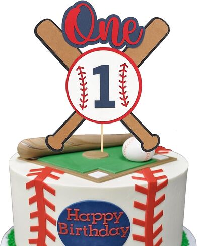 Baseball 1st Birthday Cake Topper - Sports One Birthday Party Decorations,Rookie of the First Year Cake Topper,Sports Theme Centerpieces,Baseball Party Photo Props in Saudi Arabia