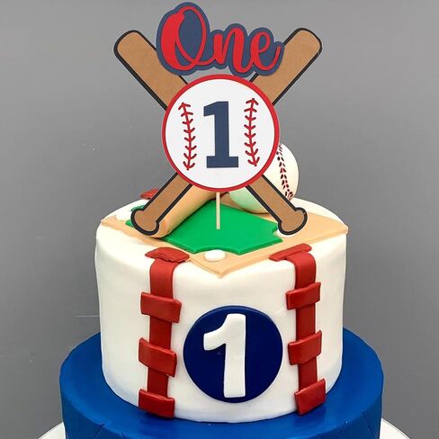 Baseball 1st Birthday Cake Topper - Sports One Birthday Party Decorations,Rookie of the First Year Cake Topper,Sports Theme Centerpieces,Baseball Party Photo Props in Saudi Arabia