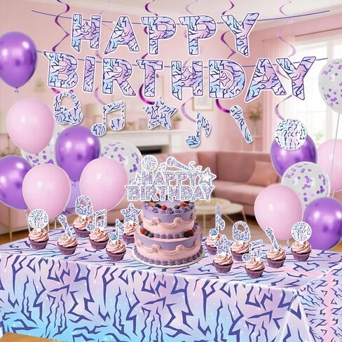 48 Pcs Purple Demon Cupcake Toppers for Hunters Birthday Party Decorations Supplies in Saudi Arabia