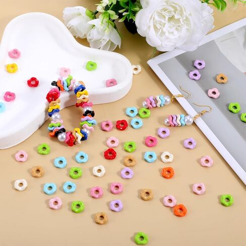 100PCS Wavy Spacers for Beaded Pens, Colorful Acrylic Opaque Wavy Flower Spacers Beads Bulk for Jewelry Making, Bracelet, Necklace, Earrings, Keychains, DIY Crafts Supplies in Saudi Arabia