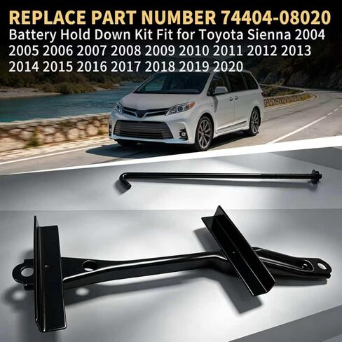 Battery Hold Down J Bolt Kit 74404-08020 Compatible with Toyota Sienna 2003-2020 Battery Mounting Bracket Kit in Kuwait