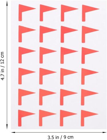 Toddmomy Red Adhesive Flag Label Stickers 12 Sheets for Map Markers Small Label Stickers DIY Classification and Organization in Home and Office in Kuwait