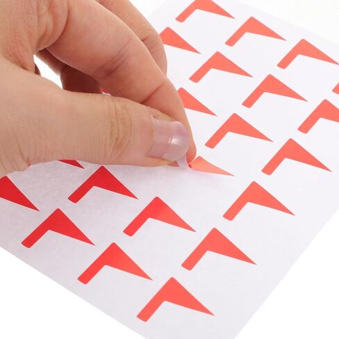 Toddmomy Red Adhesive Flag Label Stickers 12 Sheets for Map Markers Small Label Stickers DIY Classification and Organization in Home and Office in Kuwait