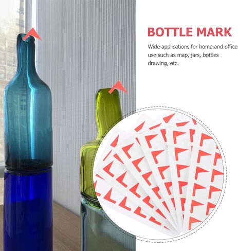 Toddmomy Red Adhesive Flag Label Stickers 12 Sheets for Map Markers Small Label Stickers DIY Classification and Organization in Home and Office in Kuwait
