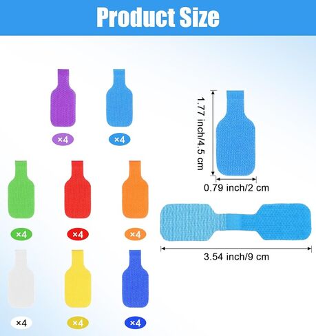32Pcs Cable Labels for Cords, 8 Colors Reusable Nylon Cord Labels for Electronics for Electronics Wire Markers Electrical, Large Size for Charging Cords Management & Identification (1.8 * 0.9 inch) in Saudi Arabia