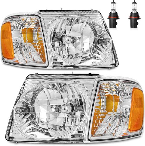 Headlights Assembly for 2001-2003 Ford Explorer Sport ONLY, 2001-2005 Ford Explorer Sport Trac ONLY Replacement Driver & Passenger(Bulbs included) in Saudi Arabia
