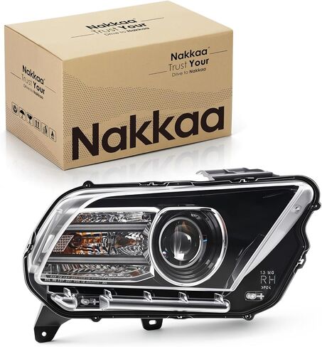 Nakkaa Passenger Xenon Headlight Assembly Compatible with Mustang 2013 2014 w/DRL Projector Right Side Headlamp DR3Z13008C in Kuwait