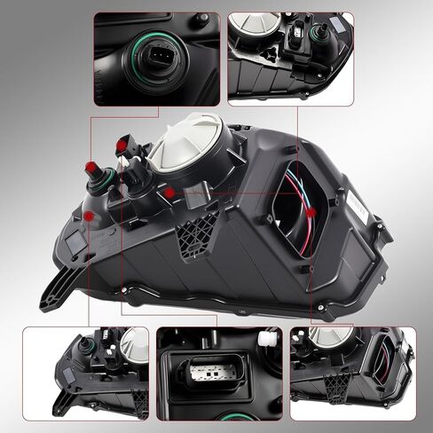 Nakkaa Passenger Xenon Headlight Assembly Compatible with Mustang 2013 2014 w/DRL Projector Right Side Headlamp DR3Z13008C in Kuwait