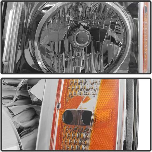 ACANII - For 2007-2014 GMC Yukon XL1500 2500 SUV [Denali Style] Headlights Headlamps Assembly Replacement Set Left+Right in Kuwait