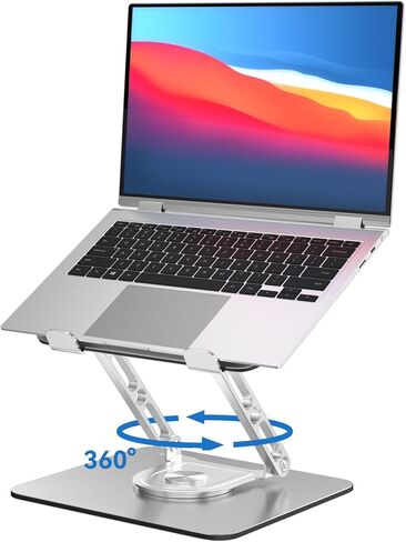 حامل كمبيوتر محمول للمكتب حامل كمبيوتر قابل للتعديل مع 360 دوارة قاعدة محمول محمول حامل لمكتب مكتب محمية قابلة للطي يناسب مع MacBook Pro Air in Kuwait