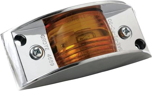 Grote 46893-5 Chrome-Armored Clearance Marker Light - Amber (Retail Packaging) in Kuwait