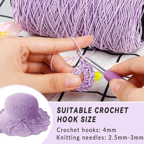CAMAL Rattan Crochet Yarn for Crafts, 1.5mm/250g Soft Hand Knitting Yarn Rattan Fiber Thin Thread, 1.5mm Crochet Thread for Hats, Summer Bags, DIY Hand Crafts (Light Brow) in Saudi Arabia