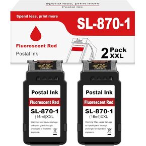 High Capacity SL-870-1 XXL Red Ink Cartridge Compatible with Pitney Bowes SL870-1 SL8701 Fluorescent Red Ink Replacement for The PB SendPro Mailstation Series Postage Meter (CSD1)(16ml 4Pack) in Saudi Arabia