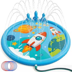 Peradix 3-in-1 Splash Pad for Kids, 67" Sprinkler Play Mat with 6 Rings – Toddler Summer Toys for Boys Girls & Family, Baby Splash Pad for Outside Backyard Garden Lawn Water Game in Saudi Arabia