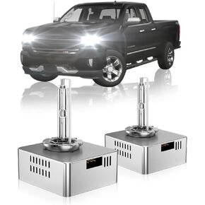 D5S HID Xenon Headlight Bulb Fit for Chevy 2016 2017 2018 Silverado 1500 LT LTZ LS WT 2018 2019 2020 2021 Equinox, 6000K Bright White, 35W OEM High Low Beam Xenon Lights, Pack of 2 in Saudi Arabia