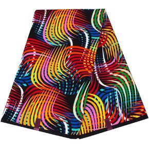 African Fabric 100% Cotton Ankara Wax Print Fabric 6 Yards Cloth for Party Dress in Saudi Arabia