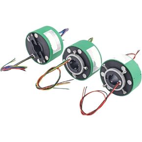 1pcs Through Hole Electric Slip Ring Plastic Shaft,2/4/6 Wires, Each Wire 10A 360 Degree Rotary Joint Electrified Without Winding(ID50OD119mm 6CH 10A) in Saudi Arabia