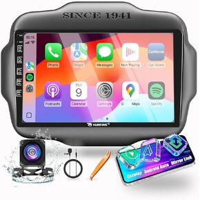 Kunfine Car CarPlay Android Auto Navigation Stereo GPS Radio Reverse Camera Display 9" IPS Touchscreen Headunit Tablet Pad Media Player for Jeep Renegade 2016-2020, if Applicable Quad Core 2G+32G in Kuwait
