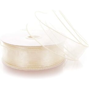 1.5" Wired Sheer Organza Ribbon Purple 10 Yards in Saudi Arabia